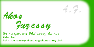 akos fuzessy business card